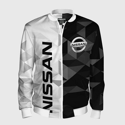 Мужской бомбер NISSAN / 3D-Белый – фото 1