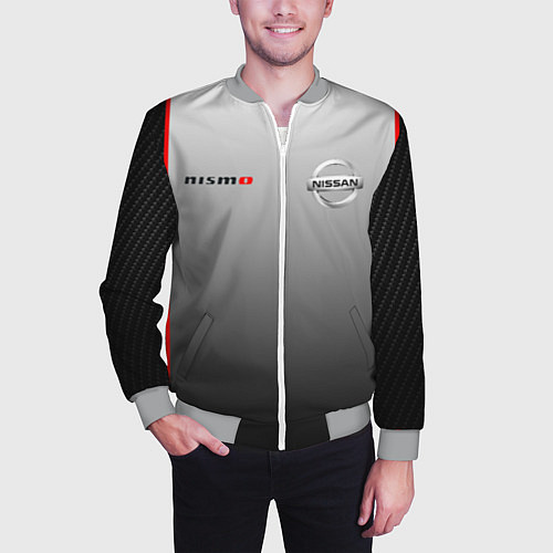 Мужской бомбер NISSAN NISMO / 3D-Меланж – фото 3