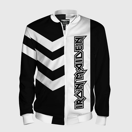 Мужской бомбер Iron Maiden / 3D-Белый – фото 1