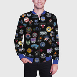 Бомбер мужской NBA Pattern, цвет: 3D-синий — фото 2