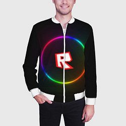 Бомбер мужской Roblox, цвет: 3D-белый — фото 2