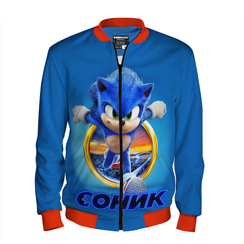 Мужской бомбер SONIC / 3D-Красный – фото 1