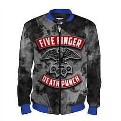 Бомбер мужской Five Finger Death Punch, цвет: 3D-синий