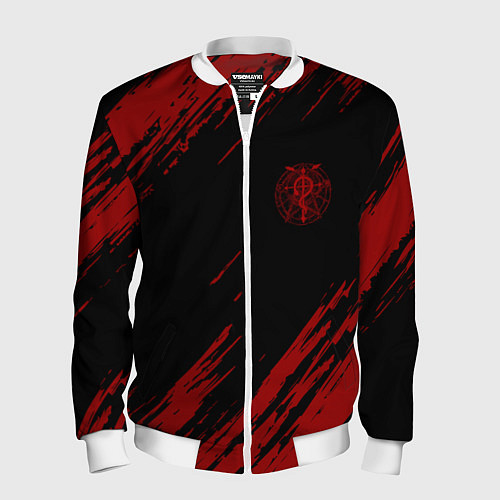 Мужской бомбер Стальной алхимик / 3D-Белый – фото 1