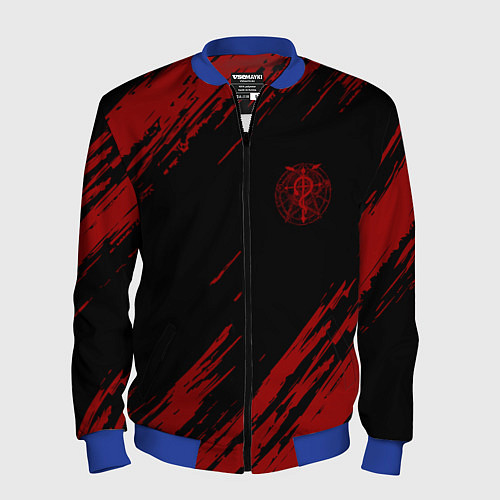 Мужской бомбер Стальной алхимик / 3D-Синий – фото 1