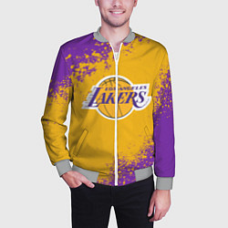 Бомбер мужской LA LAKERS KOBE BRYANT, цвет: 3D-меланж — фото 2