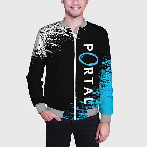 Мужской бомбер PORTAL / 3D-Меланж – фото 3