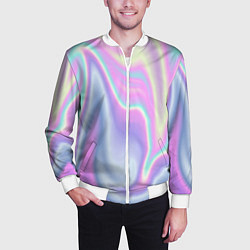 Бомбер мужской Vaporwave, цвет: 3D-белый — фото 2