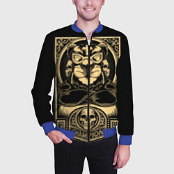 Бомбер мужской Lucha libre panda, цвет: 3D-синий — фото 2