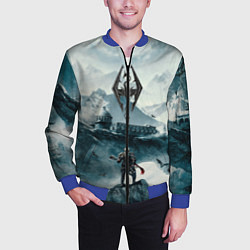 Бомбер мужской Skyrim Warrior, цвет: 3D-синий — фото 2