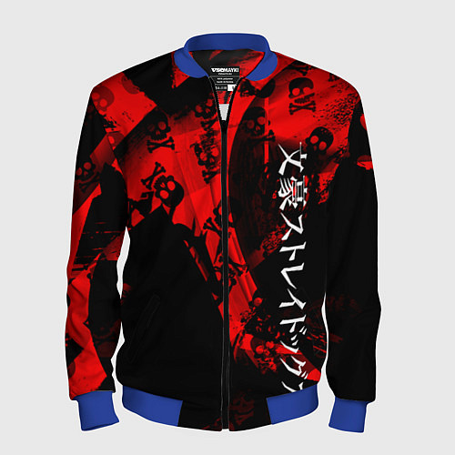 Мужской бомбер Bungou Stray Dogs / 3D-Синий – фото 1