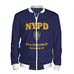 Бомбер мужской Бруклин 9-9 департамент NYPD, цвет: 3D-белый