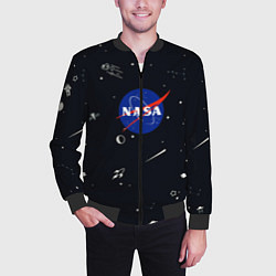 Бомбер мужской NASA, цвет: 3D-черный — фото 2