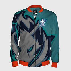 Бомбер мужской Форма White wolves, цвет: 3D-красный
