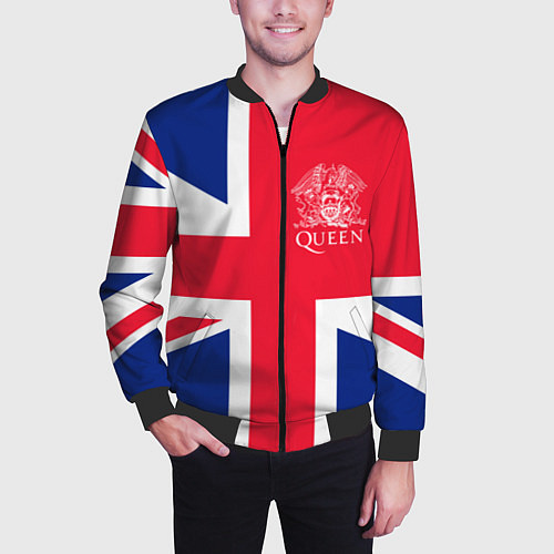 Мужской бомбер Queen / 3D-Черный – фото 3