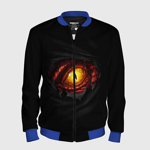 Мужской бомбер Дракон / 3D-Синий – фото 1