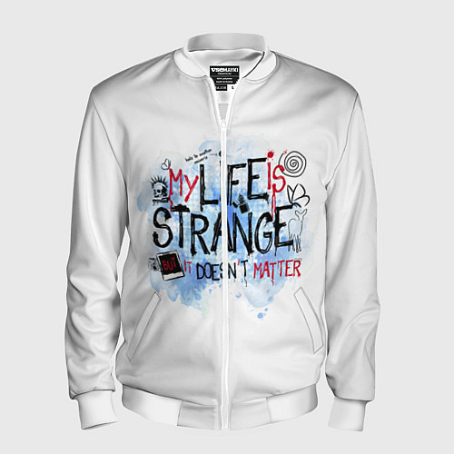 Мужской бомбер LIFE IS STRANGE / 3D-Белый – фото 1