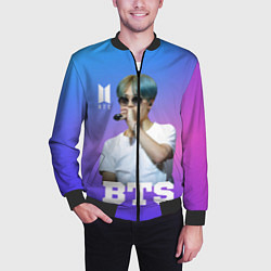 Бомбер мужской BTS, цвет: 3D-черный — фото 2