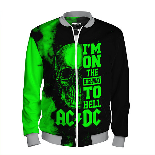 Мужской бомбер I'm on the highway to hell ACDC / 3D-Меланж – фото 1