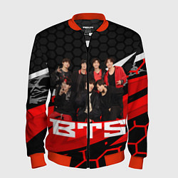 Бомбер мужской BTS, цвет: 3D-красный