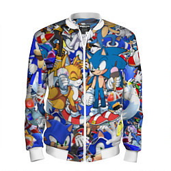 Бомбер мужской SONIC PATTERN, цвет: 3D-белый