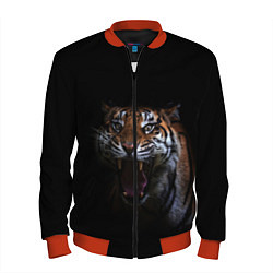 Бомбер мужской Тигр, цвет: 3D-красный