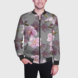 Бомбер мужской САКУРА, цвет: 3D-черный — фото 2