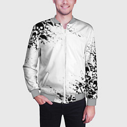 Бомбер мужской БЕЛЫЕ ЧЕРЕПА, цвет: 3D-меланж — фото 2