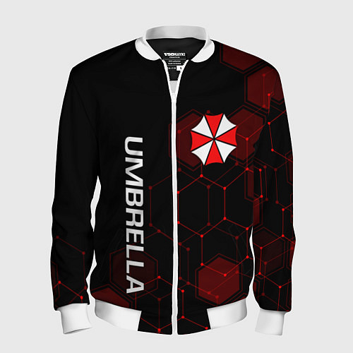 Мужской бомбер UMBRELLA CORP / 3D-Белый – фото 1