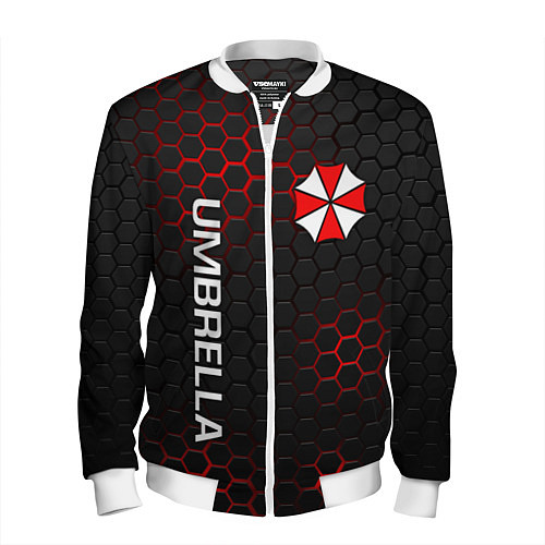 Мужской бомбер UMBRELLA CORP / 3D-Белый – фото 1