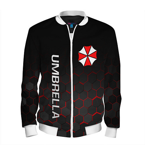 Мужской бомбер UMBRELLA CORP / 3D-Белый – фото 1