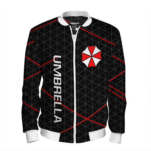 Мужской бомбер UMBRELLA CORP / 3D-Белый – фото 1