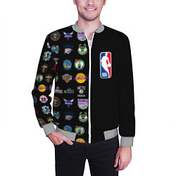 Бомбер мужской NBA Team Logos 2, цвет: 3D-меланж — фото 2