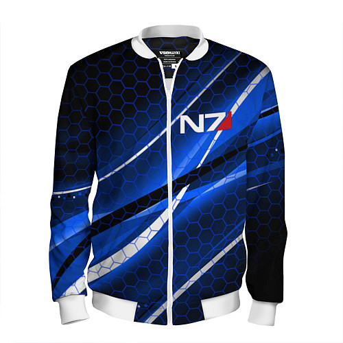 Мужской бомбер MASS EFFECT N7 / 3D-Белый – фото 1