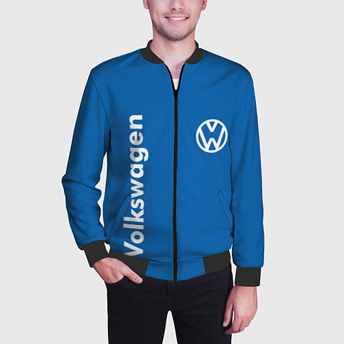 Мужской бомбер Volkswagen / 3D-Черный – фото 3