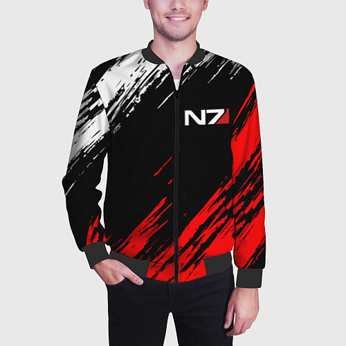 Мужской бомбер MASS EFFECT N7 / 3D-Черный – фото 3