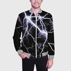 Бомбер мужской Молния, цвет: 3D-меланж — фото 2