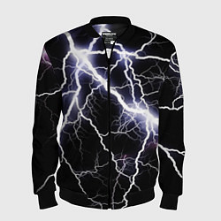 Бомбер мужской Молния, цвет: 3D-черный