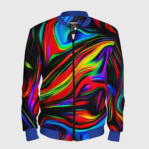Мужской бомбер ABSTRACT / 3D-Синий – фото 1