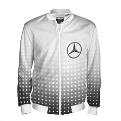 Бомбер мужской Mercedes-Benz, цвет: 3D-белый