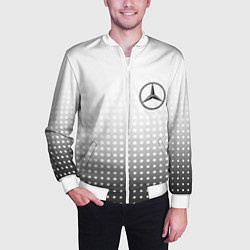 Бомбер мужской Mercedes-Benz, цвет: 3D-белый — фото 2