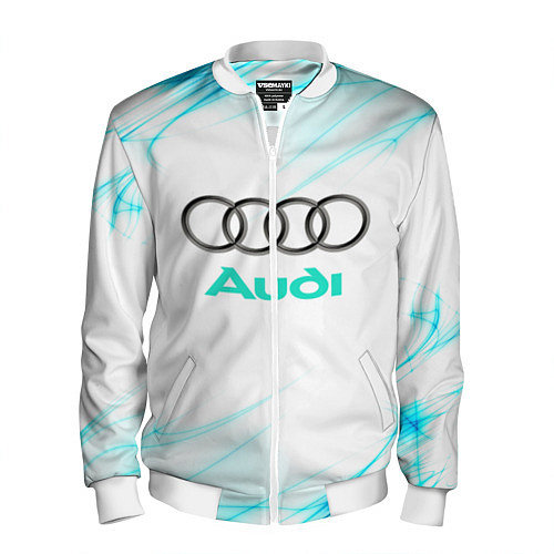 Мужской бомбер Audi / 3D-Белый – фото 1
