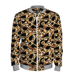 Бомбер мужской Versace Леопардовая текстура, цвет: 3D-меланж