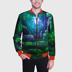 Бомбер мужской Дорога в храм, цвет: 3D-красный — фото 2