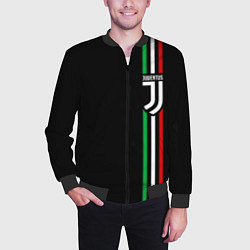 Бомбер мужской JUVENTUS, цвет: 3D-черный — фото 2