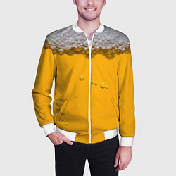 Бомбер мужской ПИВНОЕ СЧАСТЬЕ, цвет: 3D-белый — фото 2