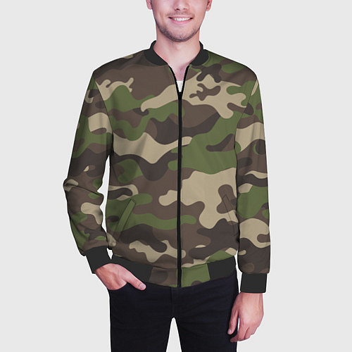 Мужской бомбер МИЛИТАРИ / 3D-Черный – фото 3