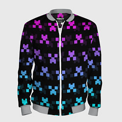 Бомбер мужской MINECRAFT CREEPER NEON, цвет: 3D-меланж