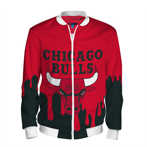 Мужской бомбер Chicago Bulls / 3D-Белый – фото 1