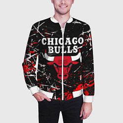 Бомбер мужской CHICAGO BULLS, цвет: 3D-белый — фото 2